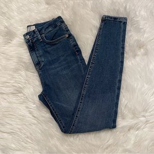 Free People High Rise Medium Wash Jeggings